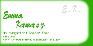 emma kamasz business card